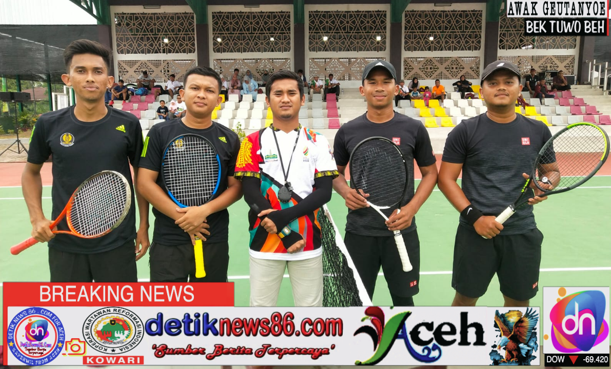 Laga pembuka Tim Tenis Aceh Timur Beregu Putra Taklukkan Lhokseumawe