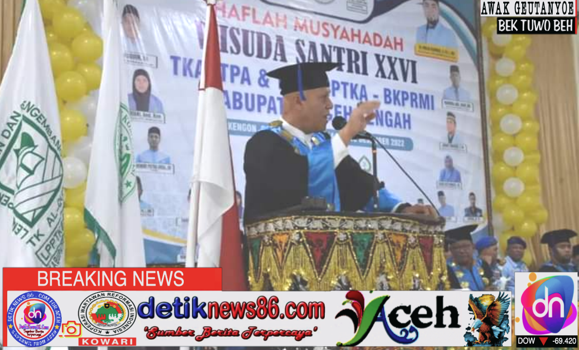 Bupati Shabela Buka Wisuda Santri TKA, TPA dan TQA Se-Aceh Tengah