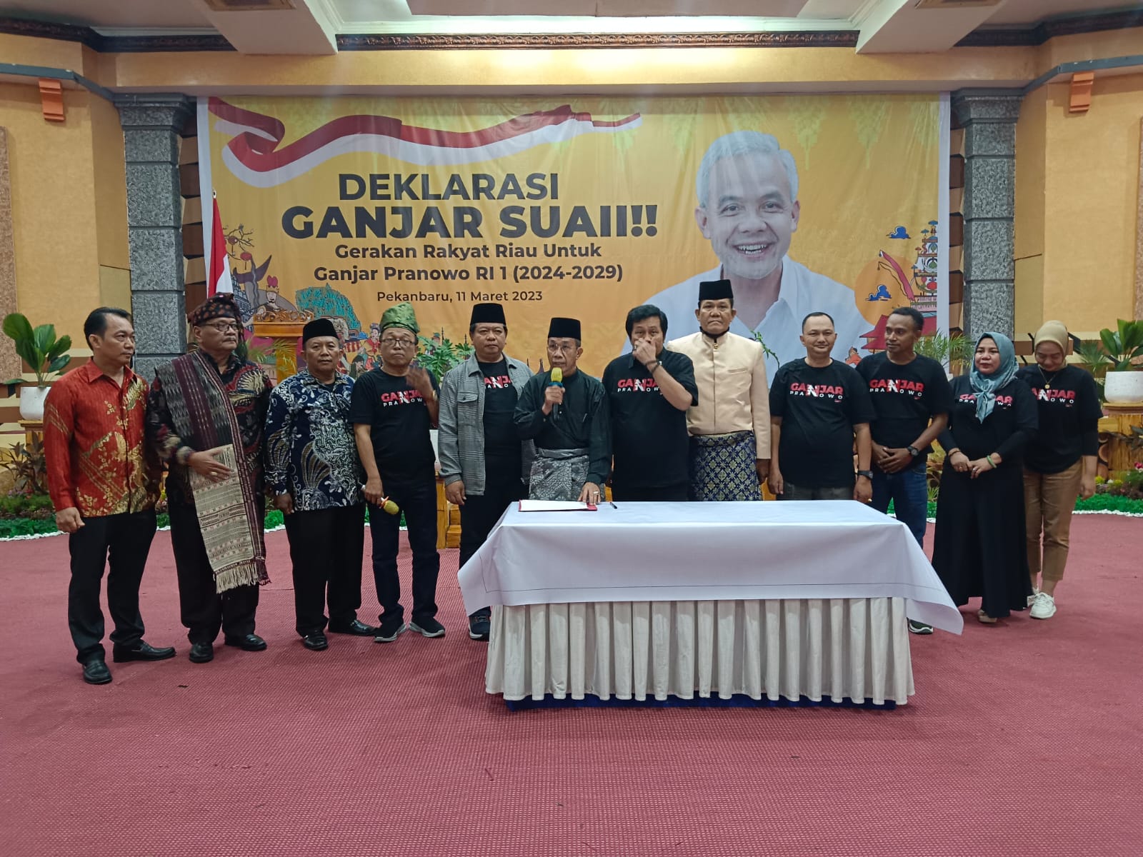 Multi Etnis dan Lintas Golongan di Riau Deklarasikan Ganjar Suai,