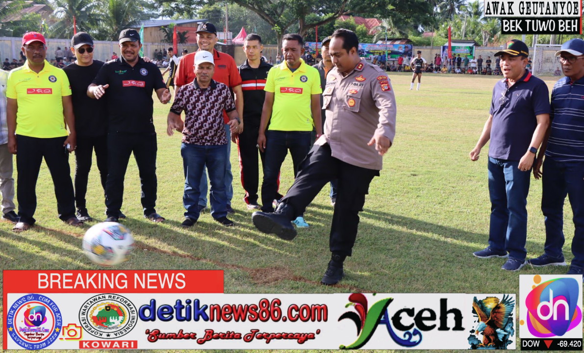 HUT Bhayangkara Ke 77, Kapolres Resmi Buka Turnamen Bola Kaki Kapolres Cup II