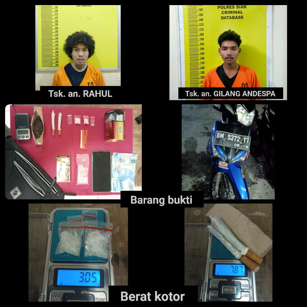 Foto para Pelaku dan barang bukti 