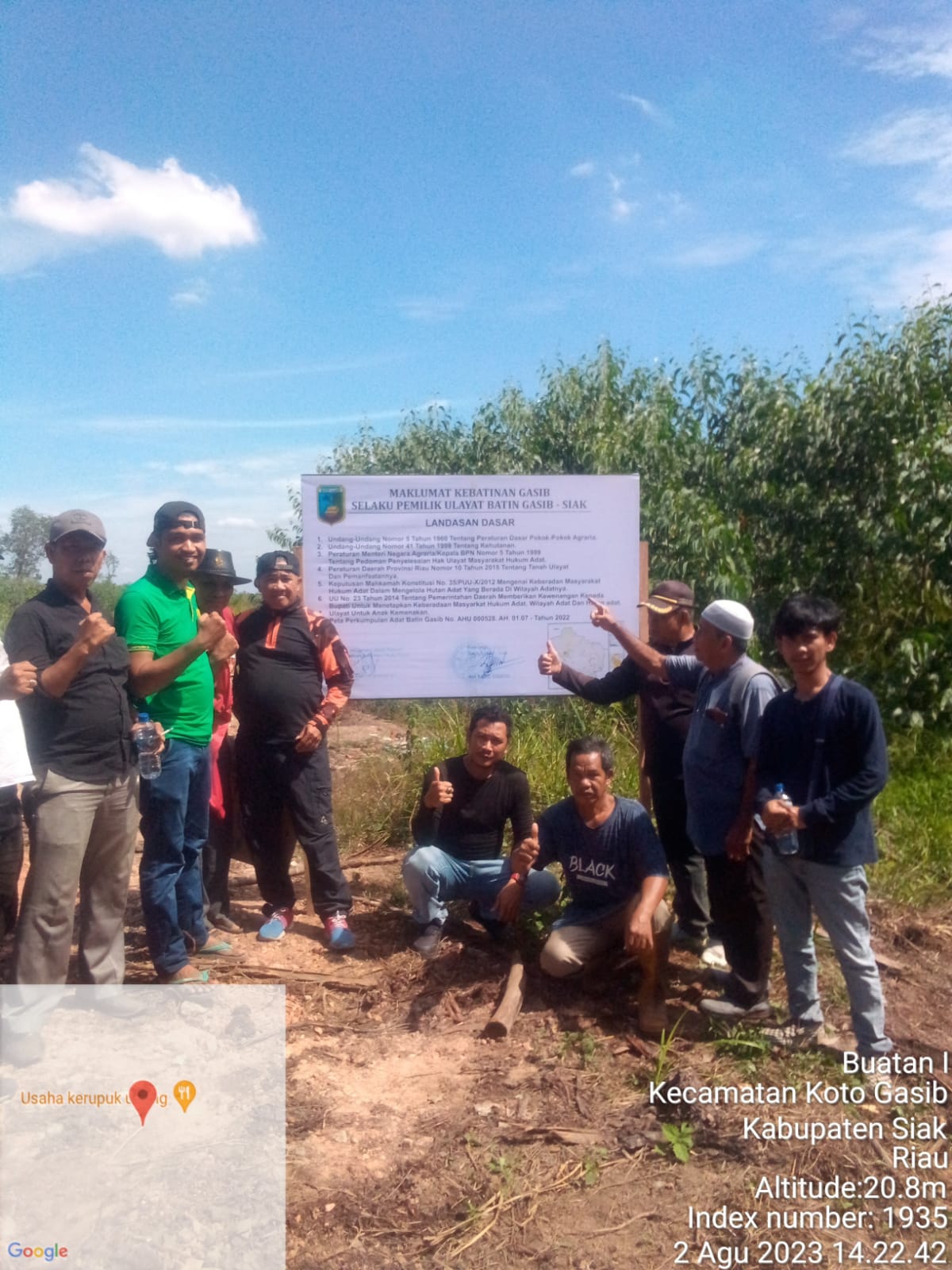 Plangkat Gabungan Kelompok Tani Adat Batin Gasib Buatan I 