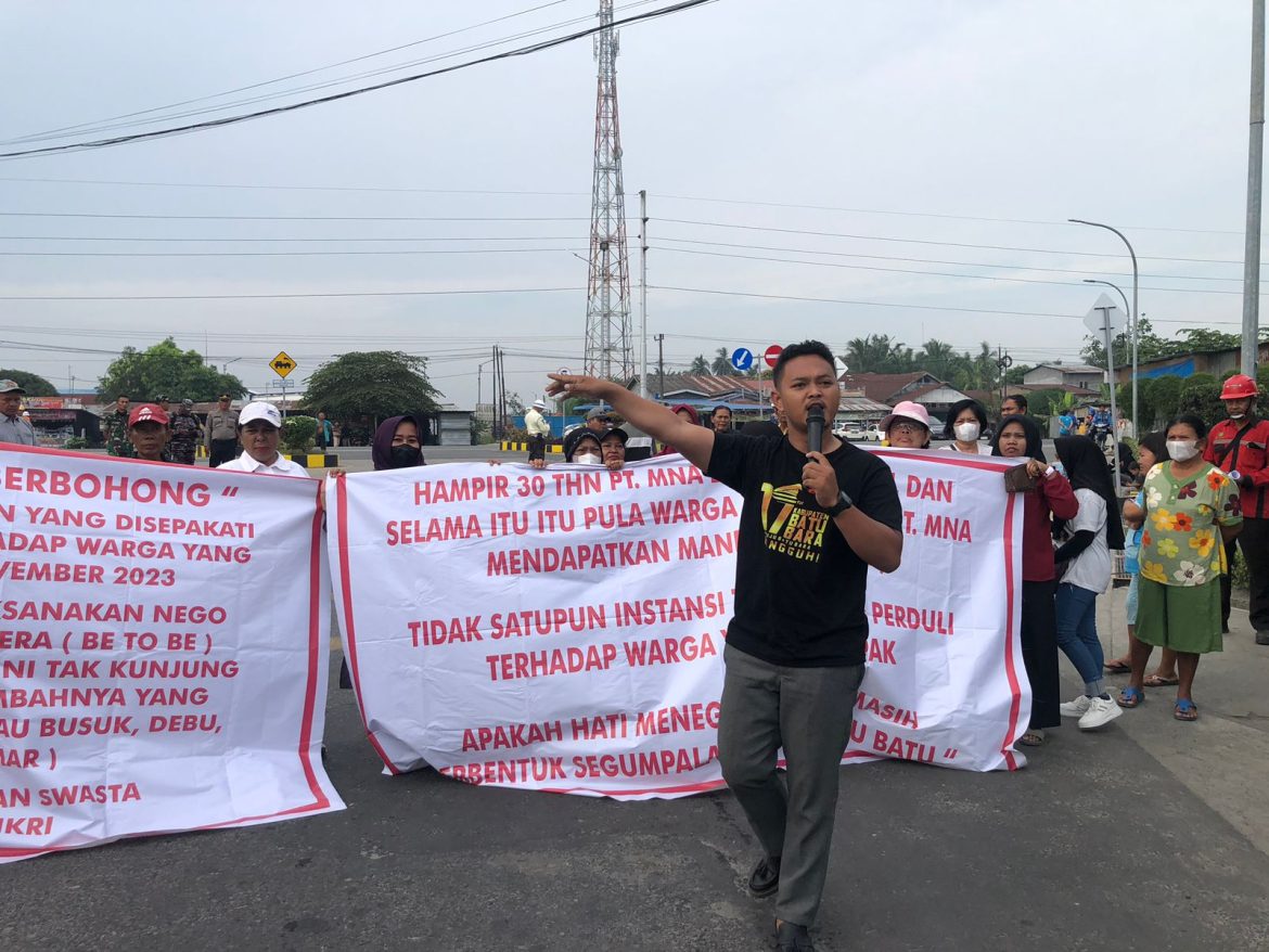Aksi Demo AMT Tuntut Janji Busuk PT. MNA Soal Harga Lahan.